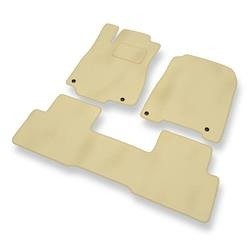 Alfombrillas de velour para Honda CR-V IV (2012-2018) - alfombras para coche - beige - DGS Autodywan