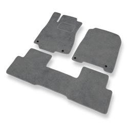 Alfombrillas de velour para Honda CR-V IV (2012-2018) - alfombras para coche - gris - DGS Autodywan