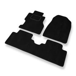 Alfombrillas de velour para Honda Civic VII (3 puertas, 4 puertas) (2001-2005) - alfombras para coche - negro - DGS Autodywan