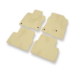 Alfombrillas de velour para Honda Civic X (3 puertas, 5 puertas) (2017-2021) - alfombras para coche - beige - DGS Autodywan