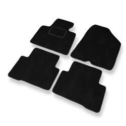 Alfombrillas de velour para Hyundai Santa Fe III (2012-2018) - alfombras para coche - negro - DGS Autodywan