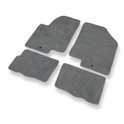 Alfombrillas de velour para Kia Soul (2008-2016) - alfombras para coche - gris - DGS Autodywan