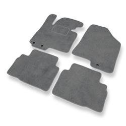 Alfombrillas de velour para Kia Sportage III (2010-2016) - alfombras para coche - gris - DGS Autodywan