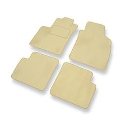 Alfombrillas de velour para Lancia Ypsilon IV (2011-....) - alfombras para coche - beige - DGS Autodywan