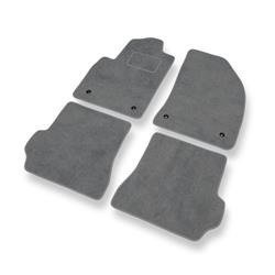 Alfombrillas de velour para Mazda 2 II (2003-2007) - alfombras para coche - gris - DGS Autodywan