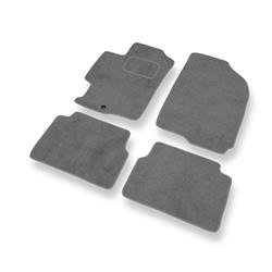 Alfombrillas de velour para Mazda 6 I (2002-2008) - alfombras para coche - gris - DGS Autodywan