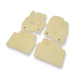 Alfombrillas de velour para Mazda CX-5 I (2012-2017) - alfombras para coche - beige - DGS Autodywan