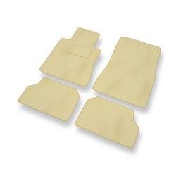 Alfombrillas de velour para Mercedes-Benz CL W140 (versión corta) (1992-2000) - alfombras para coche - beige - DGS Autodywan