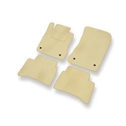 Alfombrillas de velour para Mercedes-Benz CLS W219 (2004-2010) - alfombras para coche - beige - DGS Autodywan