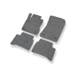 Alfombrillas de velour para Mercedes-Benz CLS W219 (2004-2010) - alfombras para coche - gris - DGS Autodywan