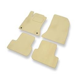 Alfombrillas de velour para Mercedes-Benz Classe A W176 (2012-2017) - alfombras para coche - beige - DGS Autodywan