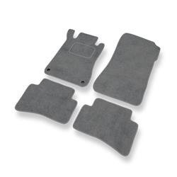 Alfombrillas de velour para Mercedes-Benz Classe C W203 (2000-2007) - alfombras para coche - gris - DGS Autodywan