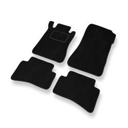 Alfombrillas de velour para Mercedes-Benz Classe C W203 (2000-2007) - alfombras para coche - negro - DGS Autodywan