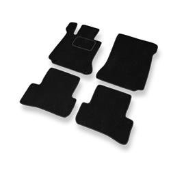 Alfombrillas de velour para Mercedes-Benz Classe C W204 (2007-2014) - alfombras para coche - negro - DGS Autodywan