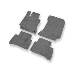 Alfombrillas de velour para Mercedes-Benz Classe E W212 (2009-2016) - alfombras para coche - gris - DGS Autodywan