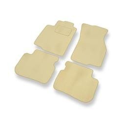 Alfombrillas de velour para Mitsubishi Colt V (1996-2004) - alfombras para coche - beige - DGS Autodywan