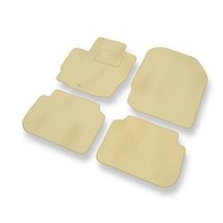 Alfombrillas de velour para Mitsubishi Colt VII (2008-2012) - alfombras para coche - beige - DGS Autodywan