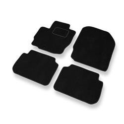 Alfombrillas de velour para Mitsubishi Colt VII (2008-2012) - alfombras para coche - negro - DGS Autodywan