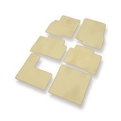 Alfombrillas de velour para Mitsubishi Grandis (2003-2011) - alfombras para coche - beige - DGS Autodywan