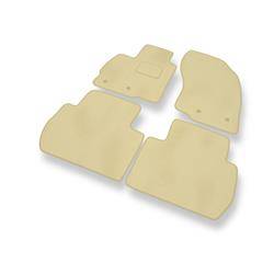 Alfombrillas de velour para Mitsubishi Outlander III (2012-2021) - alfombras para coche - beige - DGS Autodywan