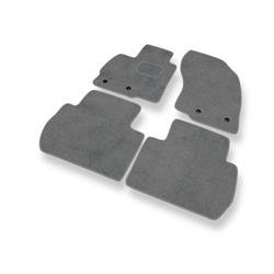 Alfombrillas de velour para Mitsubishi Outlander III (2012-2021) - alfombras para coche - gris - DGS Autodywan