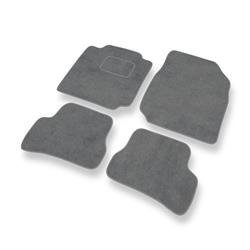 Alfombrillas de velour para Nissan Micra III (2002-2010) - alfombras para coche - gris - DGS Autodywan