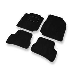 Alfombrillas de velour para Nissan Micra III (2002-2010) - alfombras para coche - negro - DGS Autodywan