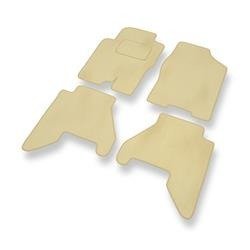 Alfombrillas de velour para Nissan Pathfinder R51 (2005-2014) - alfombras para coche - beige - DGS Autodywan