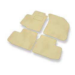 Alfombrillas de velour para Opel Agila B (2008-2014) - alfombras para coche - beige - DGS Autodywan