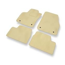 Alfombrillas de velour para Opel Astra H (2004-2012) - alfombras para coche - beige - DGS Autodywan