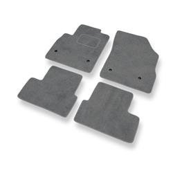 Alfombrillas de velour para Opel Astra K (2015-2022) - alfombras para coche - gris - DGS Autodywan