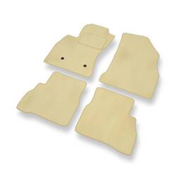 Alfombrillas de velour para Opel Combo D (2011-2018) - alfombras para coche - beige - DGS Autodywan