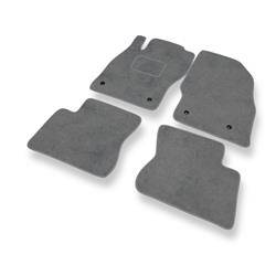 Alfombrillas de velour para Opel Corsa E (2014-2019) - alfombras para coche - gris - DGS Autodywan