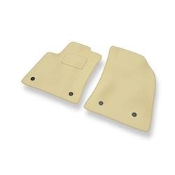 Alfombrillas de velour para Opel Crossland X (2017-....) - alfombras para coche - beige - DGS Autodywan