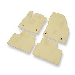 Alfombrillas de velour para Opel Meriva B (2010-2017) - alfombras para coche - beige - DGS Autodywan