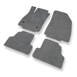 Alfombrillas de velour para Opel Mokka (2012-2019) - alfombras para coche - gris - DGS Autodywan