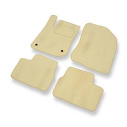 Alfombrillas de velour para Peugeot 208 (2012-2019) - alfombras para coche - beige - DGS Autodywan