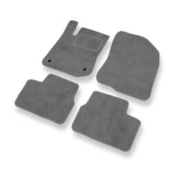 Alfombrillas de velour para Peugeot 208 (2012-2019) - alfombras para coche - gris - DGS Autodywan