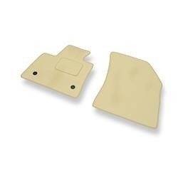 Alfombrillas de velour para Peugeot 5008 (7-plazas) (2017-....) - alfombras para coche - beige - DGS Autodywan