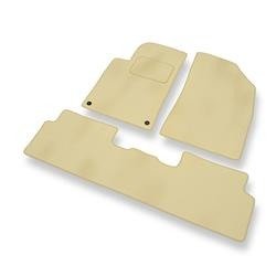 Alfombrillas de velour para Peugeot 508 (2011-2017) - alfombras para coche - beige - DGS Autodywan