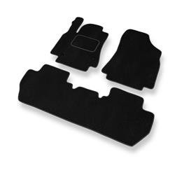 Alfombrillas de velour para Peugeot Partner II (2008-2018) - alfombras para coche - negro - DGS Autodywan