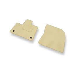 Alfombrillas de velour para Peugeot Rifter (5-plazas) (2019-....) - alfombras para coche - beige - DGS Autodywan