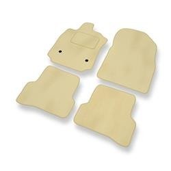 Alfombrillas de velour para Renault Captur (2013-2019) - alfombras para coche - beige - DGS Autodywan