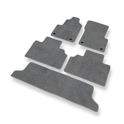 Alfombrillas de velour para Renault Grand Espace III (1997-2003) - alfombras para coche - gris - DGS Autodywan