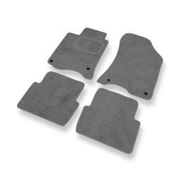 Alfombrillas de velour para Renault Laguna II (2000-2007) - alfombras para coche - gris - DGS Autodywan