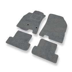 Alfombrillas de velour para Renault Megane III (2008-2016) - alfombras para coche - gris - DGS Autodywan