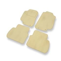 Alfombrillas de velour para Saab 9-5 I (1997-2010) - alfombras para coche - beige - DGS Autodywan