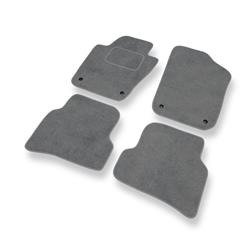 Alfombrillas de velour para Seat Ibiza IV (2008-2017) - alfombras para coche - gris - DGS Autodywan