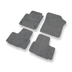 Alfombrillas de velour para Seat Mii I (2011-2019) - alfombras para coche - gris - DGS Autodywan