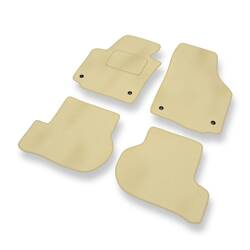 Alfombrillas de velour para Seat Toledo III (2004-2009) - alfombras para coche - beige - DGS Autodywan